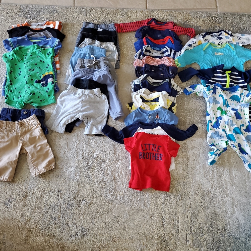 Large Bundle Newborn Baby Boy Clothes 0-3 Months